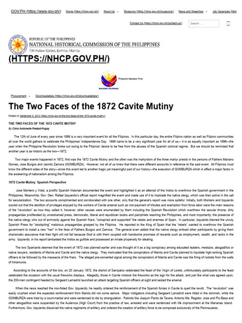 2 faces of cavite mutiny|National Historical Commission of the Philippines.